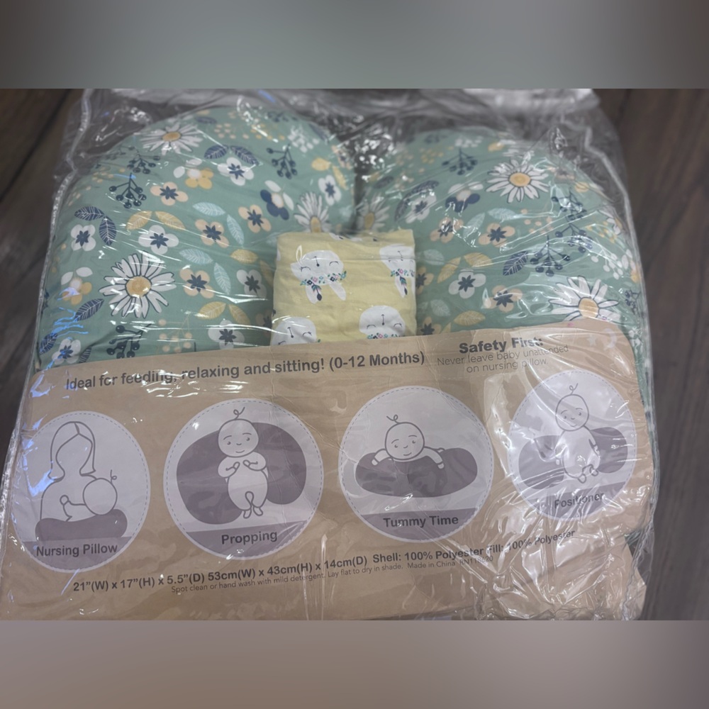 Green and Yellow Floral Accessories Set